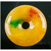 Image 2 : Burma Tri-Color Jadeite Carved Round Pendant