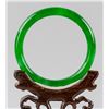 Image 4 : Burma Emerald Green Jadeite Carved Bangle