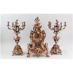 Rococo Style Metal Garniture Set