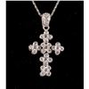 Image 2 : 750 Gold Diamond Cross Necklace