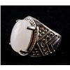Image 5 : White Jade Silver Ring