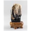 Image 1 : Fossilized Wood Striped Scholar's Stone with Stand