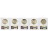 Image 2 : Lot of (5) 1923 $1 Peace Silver Dollar Coins NGC MS65