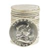 Image 1 : Roll of (20) 1963 Brilliant Uncirculated Franklin Half Dollars