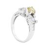 Image 3 : 14KT White Gold 1.01 ctw Yellow and White Diamond Ring