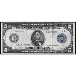 1914 $5 Federal Reserve Note Chicago