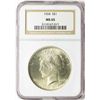 Image 1 : 1924 $1 Peace Silver Dollar Coin NGC MS65