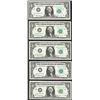 Image 1 : District Set of 1963B $1 Federal Reserve BARR Uncirculated Notes