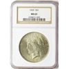 Image 1 : 1925 $1 Peace Silver Dollar Coin NGC MS65