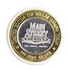 Image 1 : .999 Silver Main Street Station Las Vegas, NV $10 Limited Edition Casino Gaming