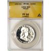 Image 1 : 1956 Proof Franklin Half Dollar Coin ANACS PF66 Cameo