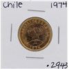 Image 1 : 1974 Chile 50 Pesos Condores Reublica De Chile Gold Coin