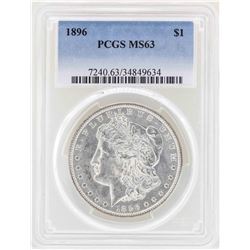 1896 $1 Morgan Silver Dollar Coin PCGS MS63