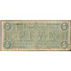 Image 2 : 1864 $5 Confederate States of America Note