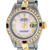 Image 2 : Rolex Ladies Two Tone 14K Pink MOP Diamond & Ruby Datejust Wristwatch