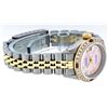 Image 3 : Rolex Ladies Two Tone 14K Pink MOP Diamond & Ruby Datejust Wristwatch