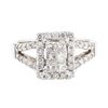 Image 2 : 14KT White Gold 1.00 ctw Diamond Ring