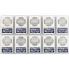 Image 2 : Lot of (10) 1982Mo Mexico Libertad Onza Silver Coins NGC MS66