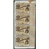 Image 1 : Uncut Sheet of (4) State of Louisiana Baby Bond Obsolete Notes