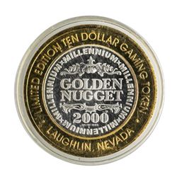 .999 Silver Golden Nugget Laughlin, Nevada $10 Casino Limited Edition Gaming Tok