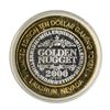 Image 1 : .999 Silver Golden Nugget Laughlin, Nevada $10 Casino Limited Edition Gaming Tok