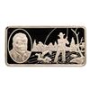 Image 1 : 500 Grain Sterling Silver Franklin Mint 100 Greatest Americans Ingot