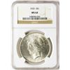 Image 1 : 1925 $1 Peace Silver Dollar Coin NGC MS64