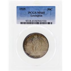 1925 Lexington Commemorative Half Dollar Coin PCGS MS65