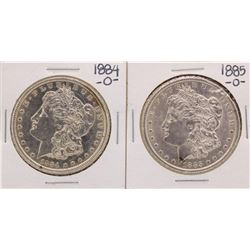 Lot of 1884-O & 1885-O $1 Morgan Silver Dollar Coins