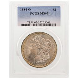 1884-O $1 Morgan Silver Dollar Coin PCGS MS65