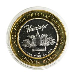 .999 Silver Flamingo Laughlin Nevada $10 Casino Limited Edition Gaming Token