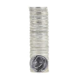 Roll of (50) 1964 Brilliant Uncirculated Roosevelt Dimes