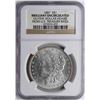 Image 1 : 1887 $1 Morgan Silver Dollar Coin NGC Brilliant Uncirculated