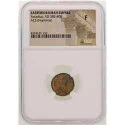 Arcadius 383-408 AD Ancient Eastern Roman Empire NGC F