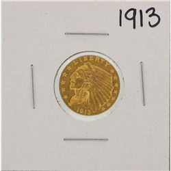 1913 $2 1/2 Indian Head Quarter Eagle Gold Coin