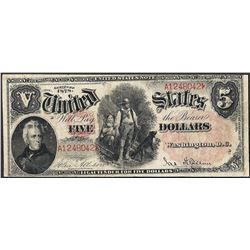 1878 $5 Woodchopper Legal Tender Note