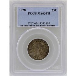 1928 Standing Liberty Quarter Coin PCGS MS63FH