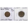 Image 1 : Lot of (2) Civil War Tokens