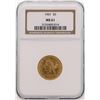 Image 1 : 1901 $5 Liberty Head Half Eagle Gold Coin NGC MS61