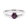 Image 2 : 14KT White Gold 0.52 ctw Ruby and Diamond Ring