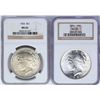 Image 1 : Lot of 1924-1925 $1 Peace Silver Dollar Coins NGC MS65