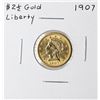 Image 1 : 1907 $2 1/2 Liberty Head Quarter Eagle Gold Coin
