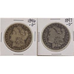 Lot of 1896-O & 1897-O $1 Morgan Silver Dollar Coins
