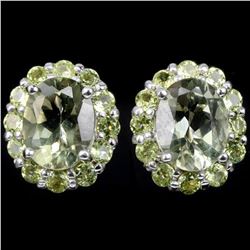 NATURAL AAA GREEN AMETHYST & PERIDOT Earrings