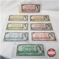 Canada 1954 SET of 8 Bills!!!! $1, $2, $5, $10DF, $20, $50DF, $100, $1000