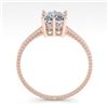 Image 4 : 1.0 CTW VS/SI Princess Diamond Solitaire Engagement Ring Size 7 18K Rose Gold - REF-287N4Y - 35894