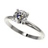1.05 CTW Certified H-SI/I Quality Diamond Solitaire Engagement Ring 10K White Gold - REF-216K4W - 36