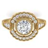 1.55 CTW Certified VS/SI Diamond Solitaire Art Deco Ring 14K Yellow Gold - REF-367N3Y - 30539