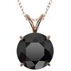 2.58 CTW Fancy Black VS Diamond Solitaire Necklace 10K Rose Gold - REF-55W5F - 36822