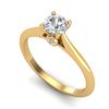 0.56 CTW VS/SI Diamond Solitaire Art Deco Ring 18K Yellow Gold - REF-106N8Y - 37282